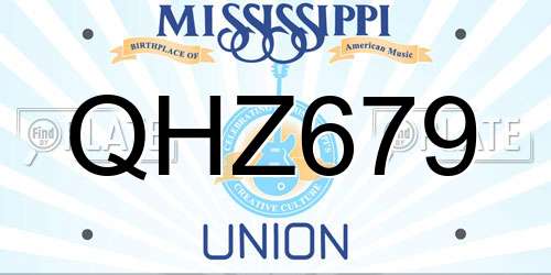 QHZ679 Mississippi License Plate