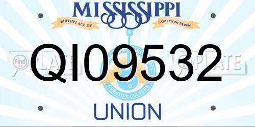 QI09532 Mississippi License Plate