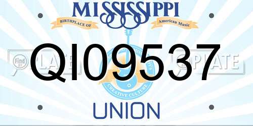 QI09537 Mississippi License Plate