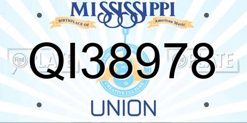 QI38978 Mississippi License Plate