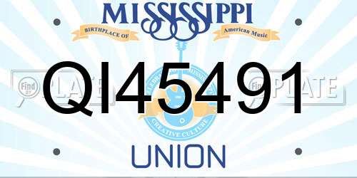 QI45491 Mississippi License Plate