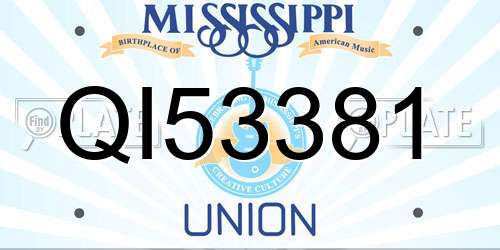 QI53381 Mississippi License Plate