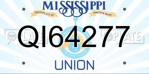 QI64277 Mississippi License Plate