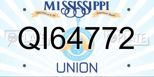 QI64772 Mississippi License Plate