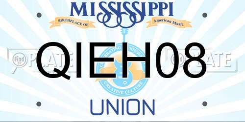 QIEH08 Mississippi License Plate