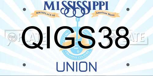 QIGS38 Mississippi License Plate