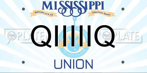 QIIIIIQ Mississippi License Plate