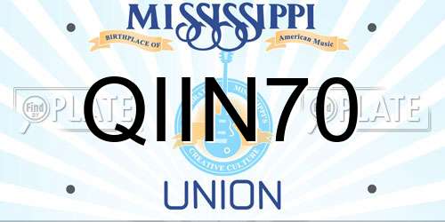 QIIN70 Mississippi License Plate