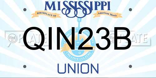QIN23B Mississippi License Plate