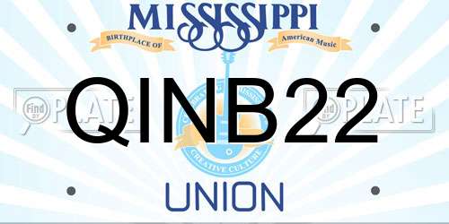 QINB22 Mississippi License Plate
