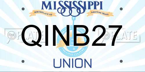 QINB27 Mississippi License Plate