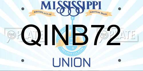 QINB72 Mississippi License Plate