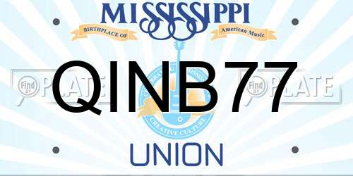QINB77 Mississippi License Plate