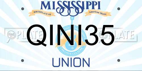 QINI35 Mississippi License Plate