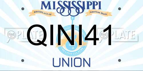 QINI41 Mississippi License Plate