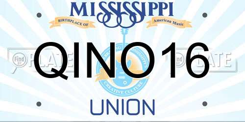 QINO16 Mississippi License Plate