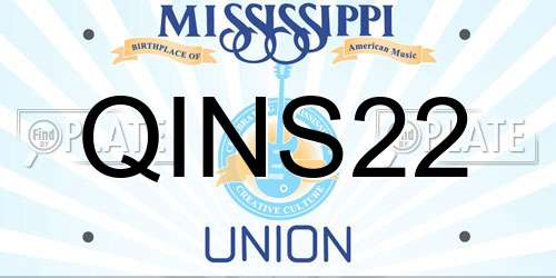 QINS22 Mississippi License Plate