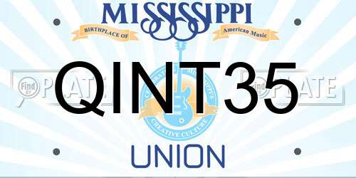 QINT35 Mississippi License Plate