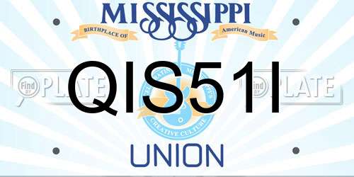 QIS51I Mississippi License Plate
