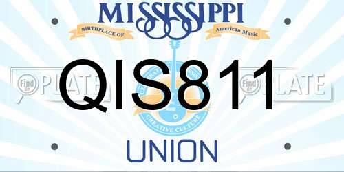 QIS811 Mississippi License Plate