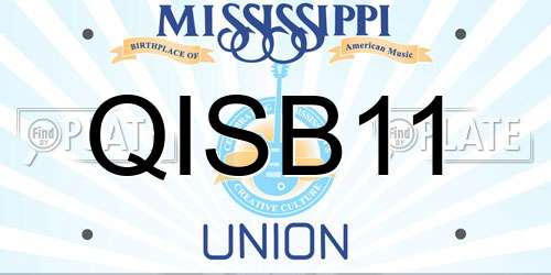 QISB11 Mississippi License Plate