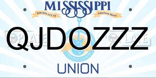 QJDOZZZ Mississippi License Plate