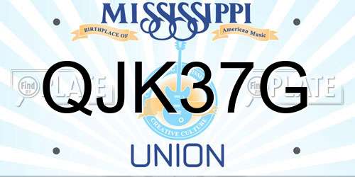 QJK37G Mississippi License Plate