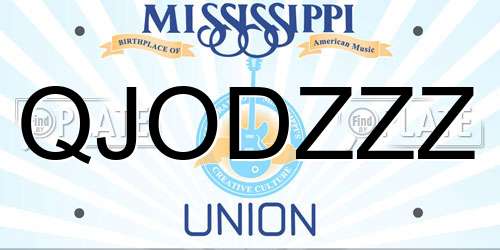 QJODZZZ Mississippi License Plate