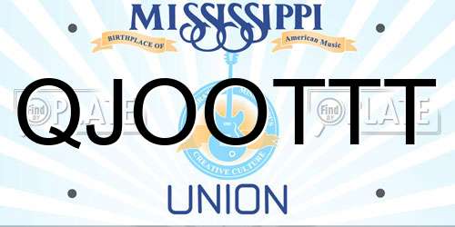 QJOOTTT Mississippi License Plate