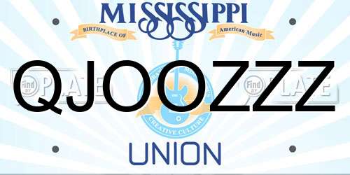 QJOOZZZ Mississippi License Plate