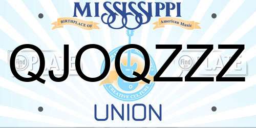 QJOQZZZ Mississippi License Plate