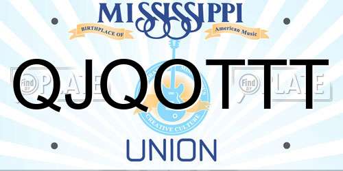 QJQOTTT Mississippi License Plate