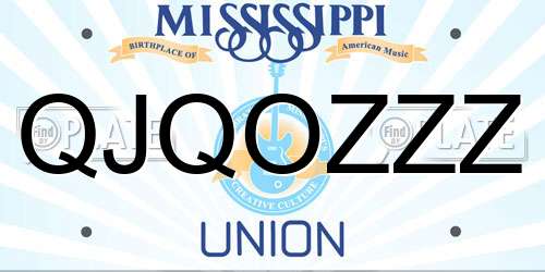 QJQOZZZ Mississippi License Plate