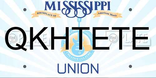 QKHTETE Mississippi License Plate