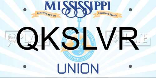 QKSLVR Mississippi License Plate