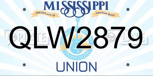 QLW2879 Mississippi License Plate