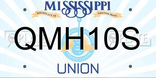 QMH10S Mississippi License Plate