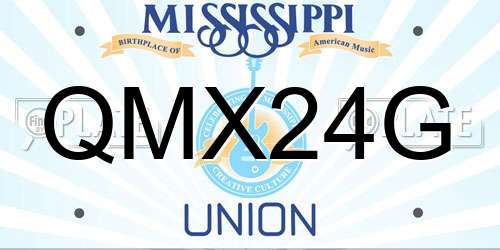 QMX24G Mississippi License Plate