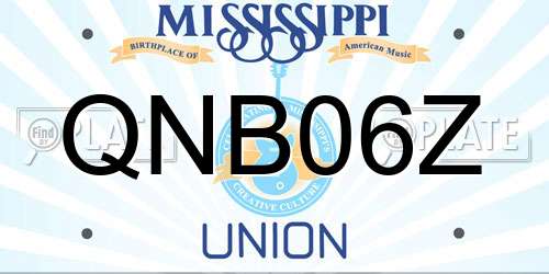 QNB06Z Mississippi License Plate