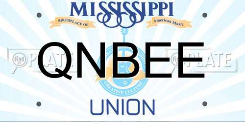 QNBEE Mississippi License Plate