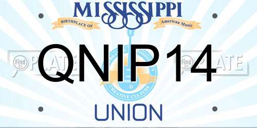 QNIP14 Mississippi License Plate
