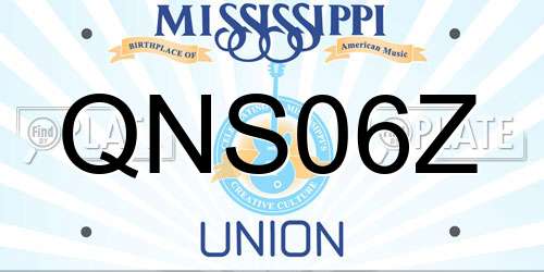 QNS06Z Mississippi License Plate