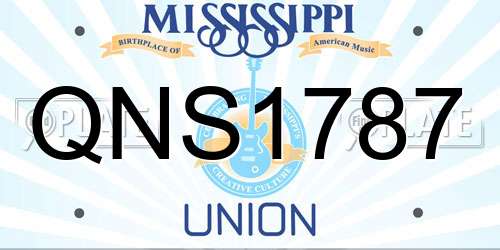 QNS1787 Mississippi License Plate