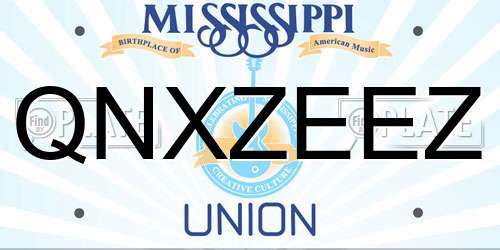 QNXZEEZ Mississippi License Plate