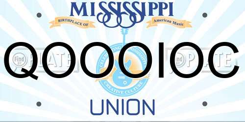 QOOOIOC Mississippi License Plate
