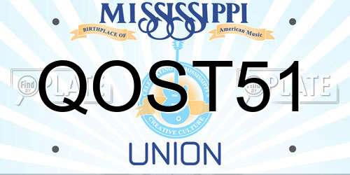QOST51 Mississippi License Plate