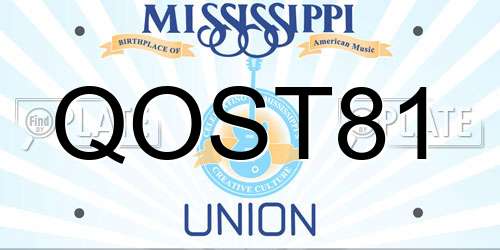QOST81 Mississippi License Plate