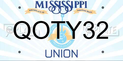 QOTY32 Mississippi License Plate