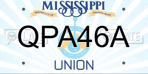 QPA46A Mississippi License Plate