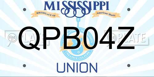 QPB04Z Mississippi License Plate
